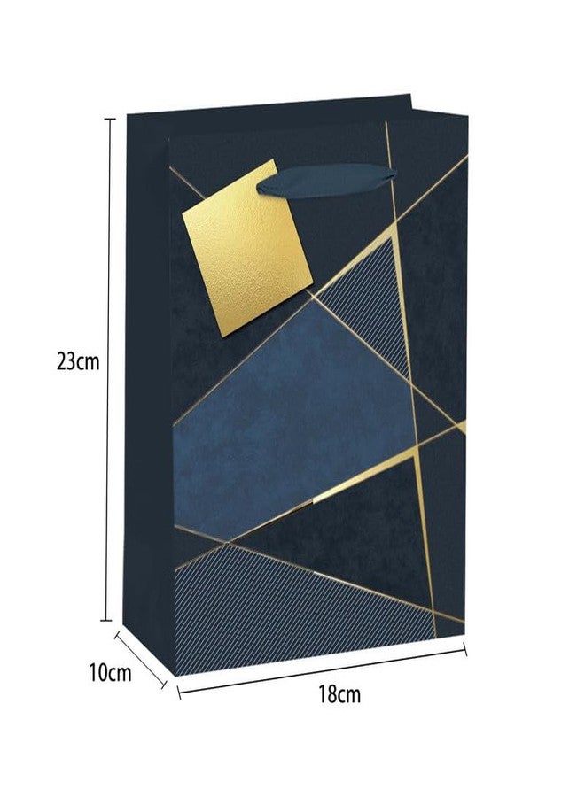 PaperPep Special Series Geometric Lines Gift Paper Bag | Small (9"X7"X4") - 220 GSM | Attached gift tags, Ideal for Return Gifts, Weddings, Birthday & Celebrations | Pack of 3 - Image 2